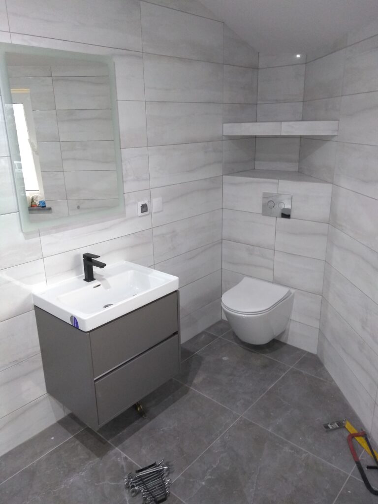 układanie płytek w łazience, płytki w łazience, układanie płytek Palko-bud